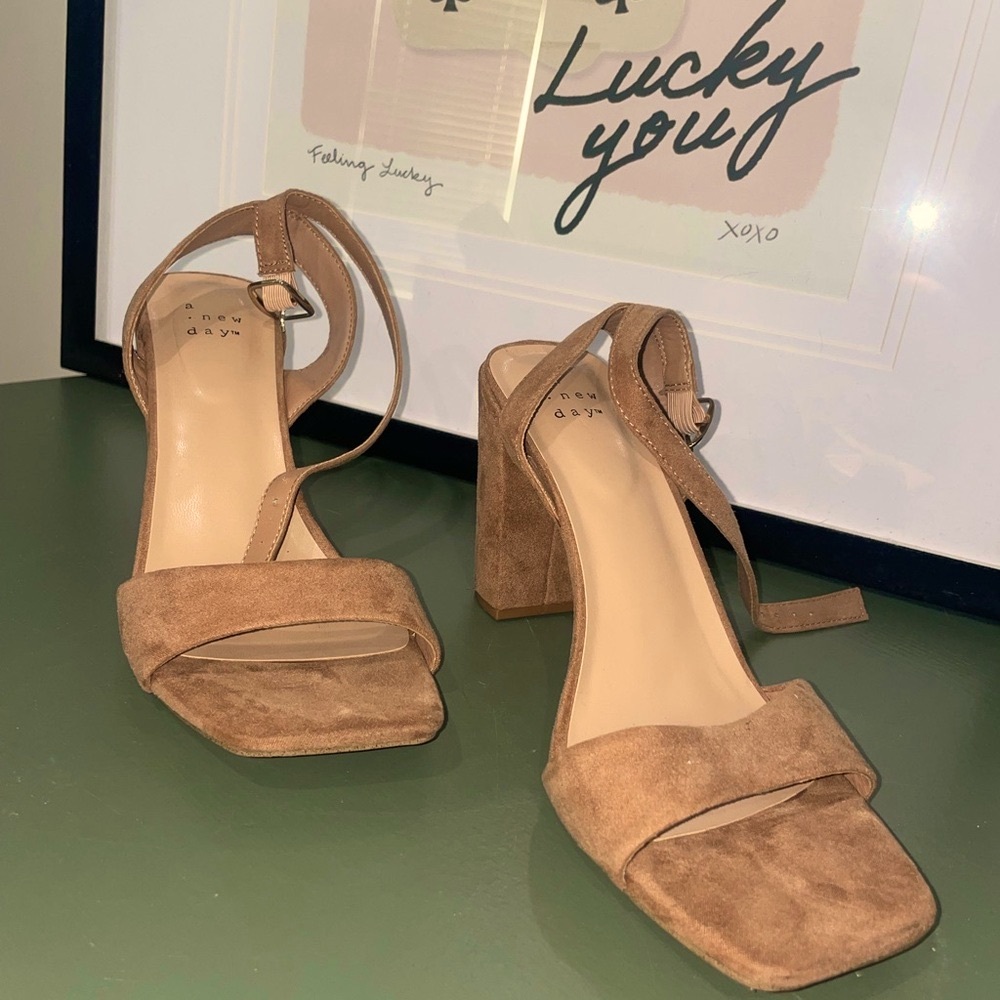 a new day Brown Suede Block Heels